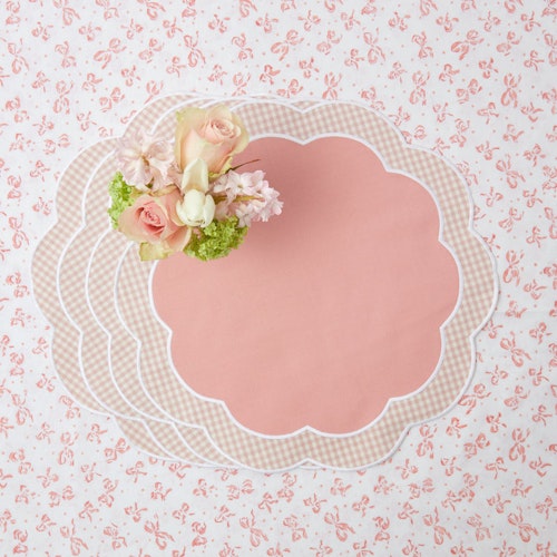Mrs Alice, Pink Gingham Placemats, £74