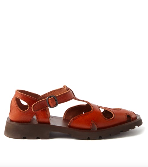 Hereu, Floreta Cut-Out Leather Sandals, £260