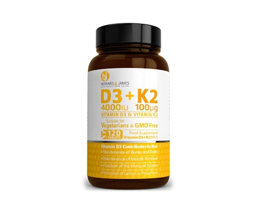 Howard & James Vitamin D3 4000iu Plus Vitamin K2 100ug