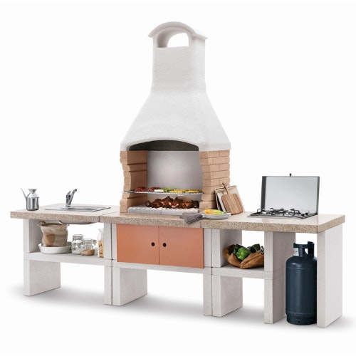 Ariel Outdoor BBQ Kitchen with Twin Gas Hob and Sink