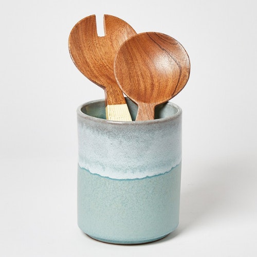 Cena Blue Terracotta Utensil Pot