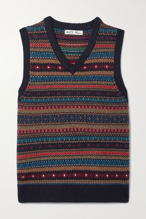 best sweater vests Alex Mill, Francis Fair Isle Merino Wool Vest, £95