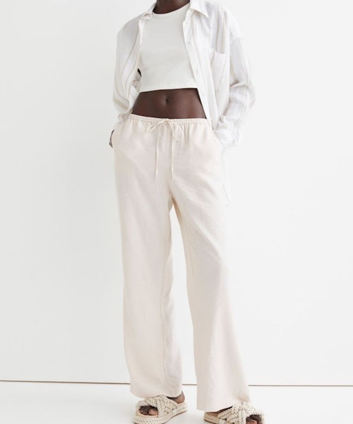 Wide Satin Trousers