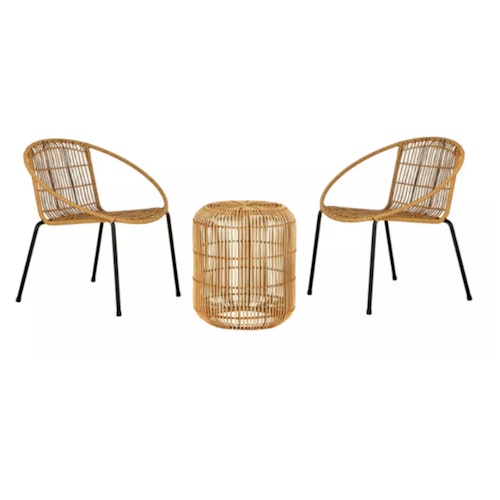Habitat Tara Rattan Effect Bistro Set