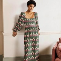 7 customers are eyeing this up Connie Smocked Maxi Dress Green, Blossoming Bud