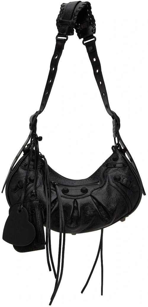 Kendall Jenner Outfits Balenciaga, Black 'Le Cagole' Small Shoulder Bag, £1,750