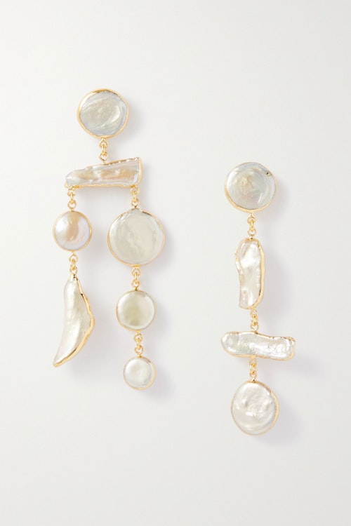 best earrings Cult Gaia, Gold Tone Pearl Earrings, £480