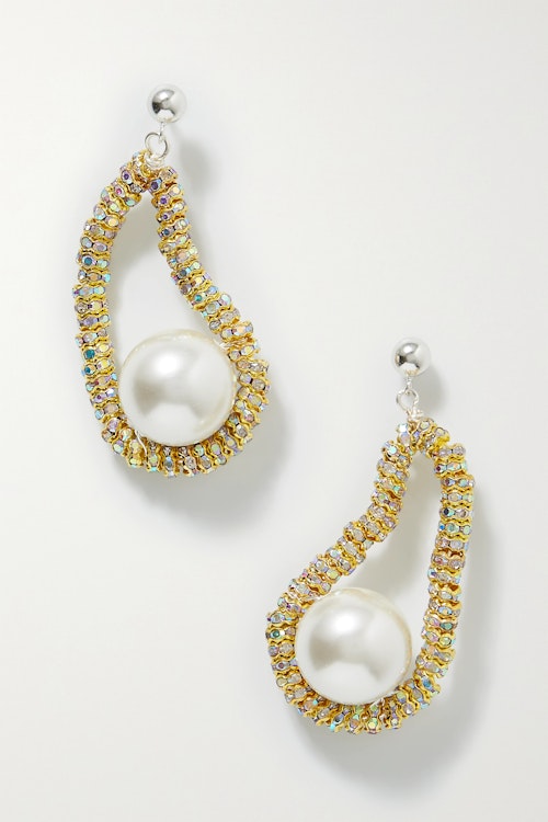 best earrings Pearl Octopussy, Silver and Gold Plated Earrings, £135