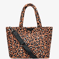 Tiba + Marl, Sumi Puffy Tote Rust Leopard Print, £120