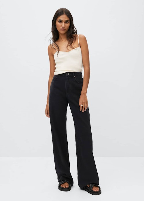 Mango, High-waist wideleg jeans, £35.99