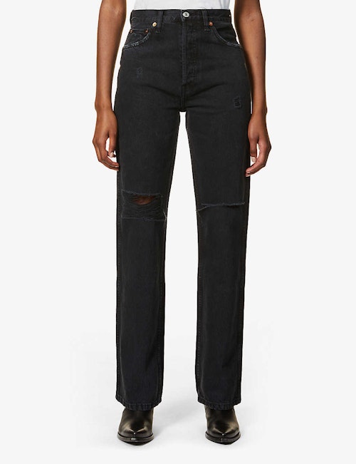 RE/DONE, Ripped loose high-rise jeans, £265