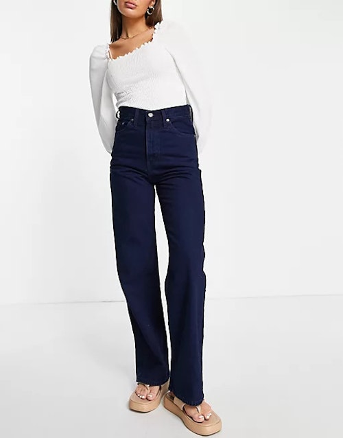Levi's, Well Thread high loose jean in dark wash, £110