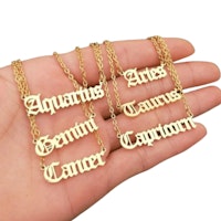 A picture of the Etsy Zodiac Sign Necklaces