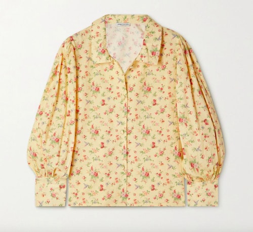 Efa Floral-Print Cotton-Poplin Blouse, £120