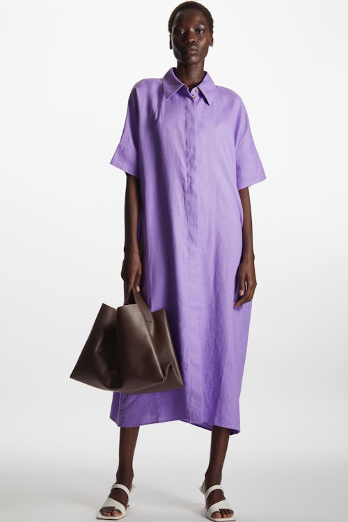COS, Relaxed Linen Shirt Dress, £79