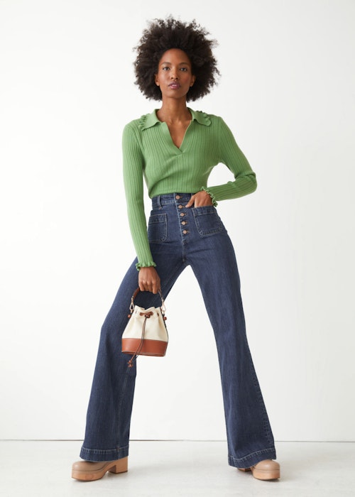 & Other Stories, Flared Buttoned Jeans, £75
