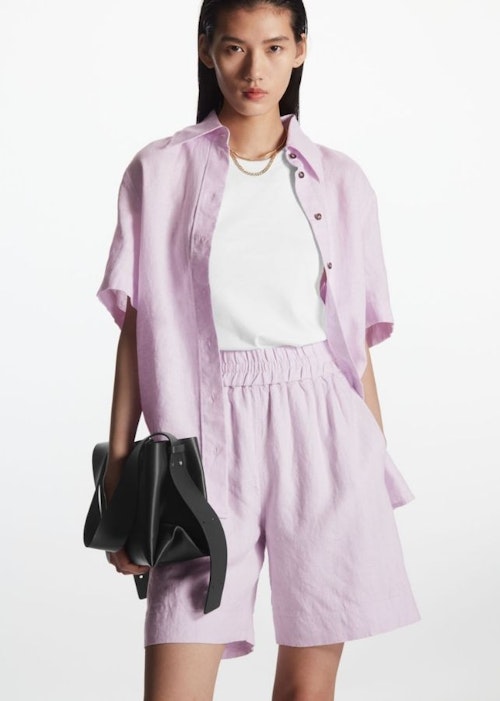 Elasticated Linen Shorts