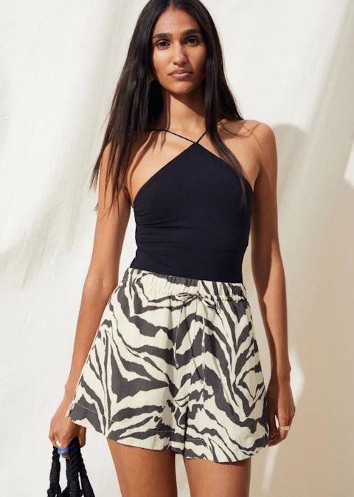 Linen-blend Shorts
