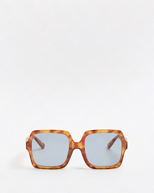 river island best buys Orange Tortoishell Oversized Sunglasses, £16