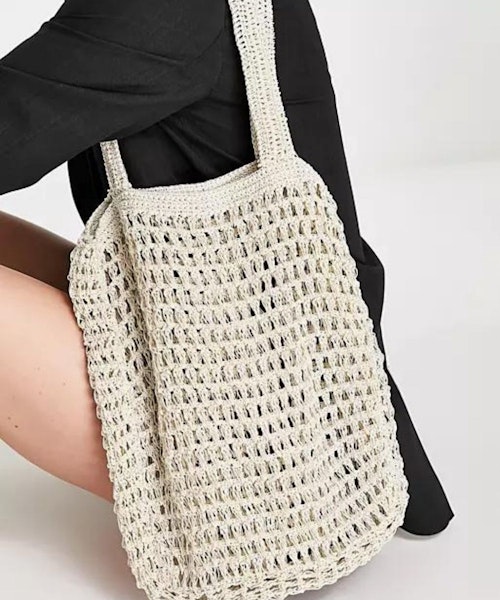 ASOS DESIGN Crochet Shopper Bag