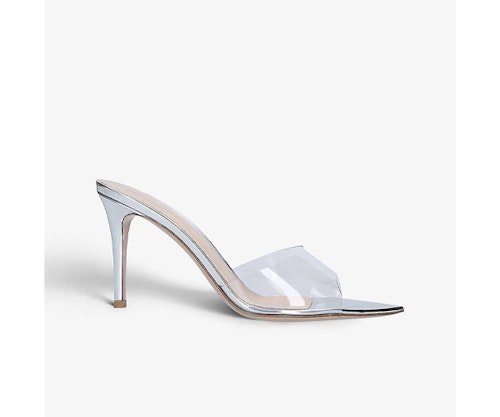 Gianvito Rossi, Elle leather and PVC heeled mules