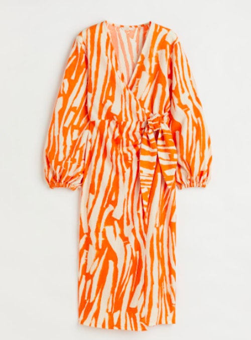 Patterned wrap dress