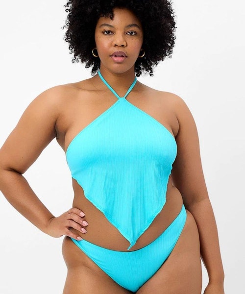 Hennie Plissu00e9 Halter Bikini Top, £145