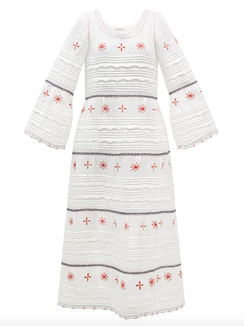 Vita Kin, Regina Embroidered-Linen Midi Dress, £1,741 NOW £870