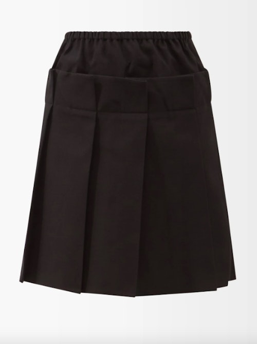 Shushu/Tong, Dropped-Waist Pleated Wool-Blend Twill Skirt, WAS £425 NOW £340