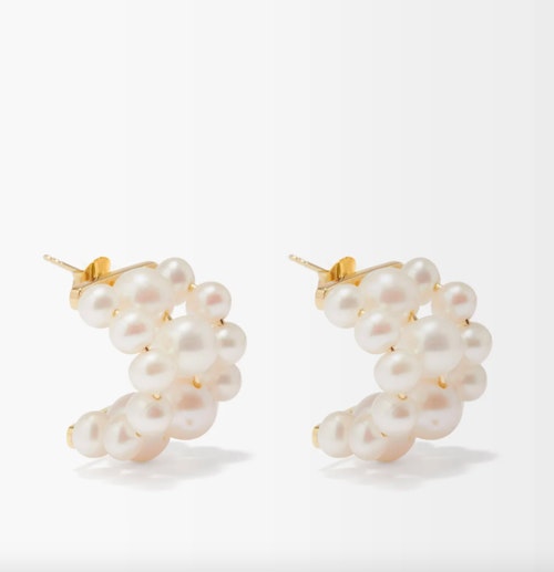 Completedworks, Bitter Butter Pearl & 14kt Gold-Vermeil Earrings, WAS £185 NOW £148