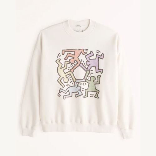 Keith Haring Graphic Crew Sweatshirt