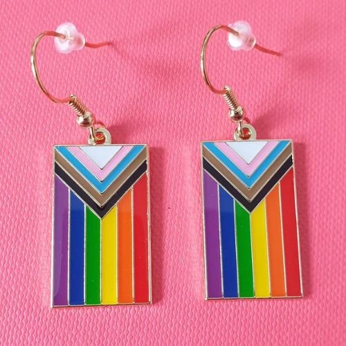 LGBTQ+ Progress Pride Flags Earrings