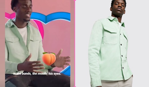 Love Island Ikenna's Mint Green Shacket
