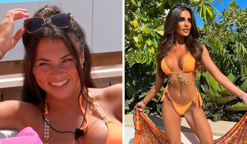 Paige Thorne's Orange Pearl Bikini
