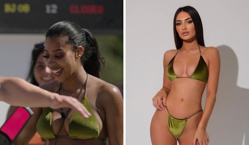 Amber Beckford Green Suede Bikini