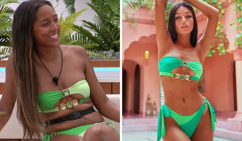 Afia Tonkmor's Green Embellished Bikini