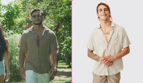 Love Island Davide's Beige Linen Shirt (Week One)