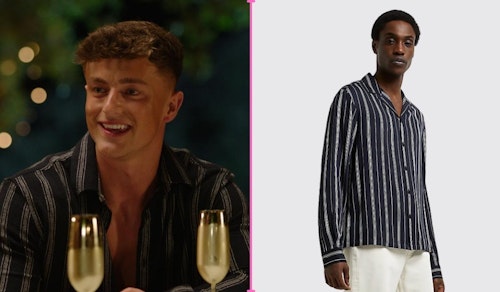 Love Island Liam's Date Night Striped Shirt (Week One)