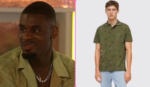 Love Island Dami's Green Patterned Shirt (Week One)