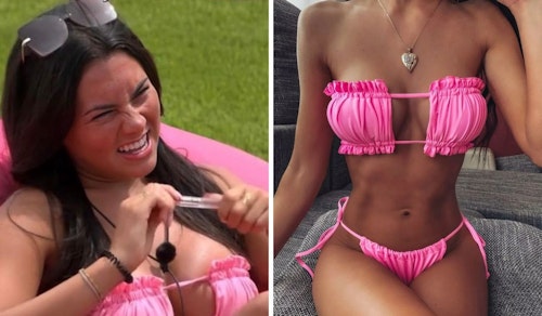 Paige Thorne's Strapless Pink Bikini