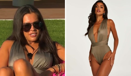 Gemma Owen's Khaki Wrap Swimsuit