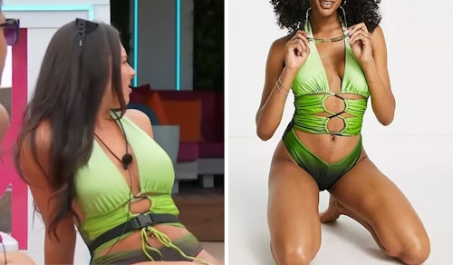 Paige Thorne's Green Cut Out Swimsuit