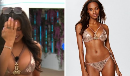 Paige Thorne's Gold Metallic Bikini