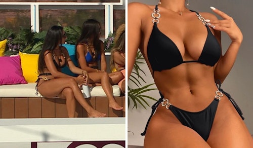 Paige Thorne's Black Triangle Bikini
