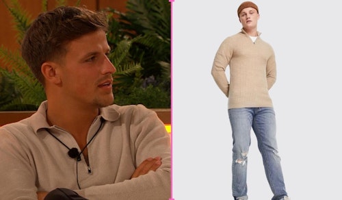 Love Island Luca's Beige Knit Sweater (Week Two)