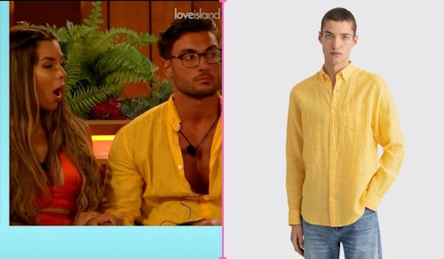Love Island Davide's Yellow Long Sleeve Shirt (Week Two)