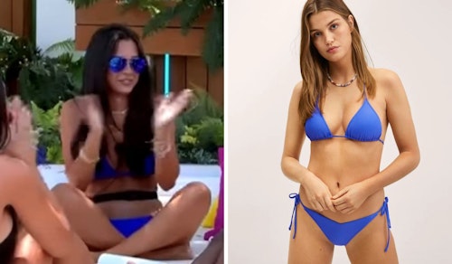 Gemma Owen's Blue Triangle Bikini