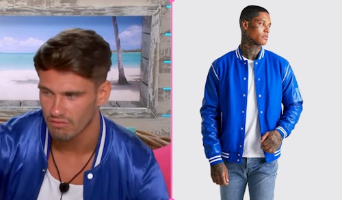 Love Island Jacques' Blue Varsity Bomber Jacket (Week Two)