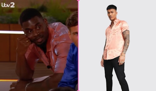 Love Island Dami's Coral Satin Shirt (Week Two)