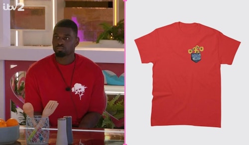 Love Island Dami's Red Flower T Shirt (Week Two)